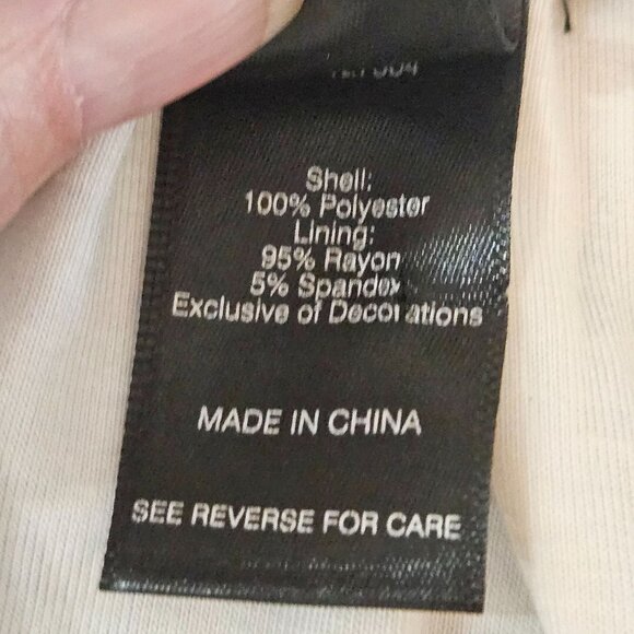 Ali Miles Chiffon Blouse XL Watercolor Pleated Floral Beaded Art-To-Wear Swing - Picture 14 of 14